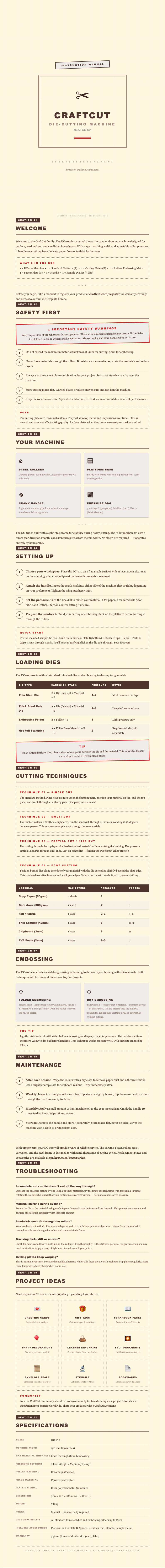 Paper texture instruction manual